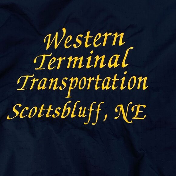 Vintage WTT Western Terminal Transportation Jacket XL Nebraska Advertising - Picture 5 of 11